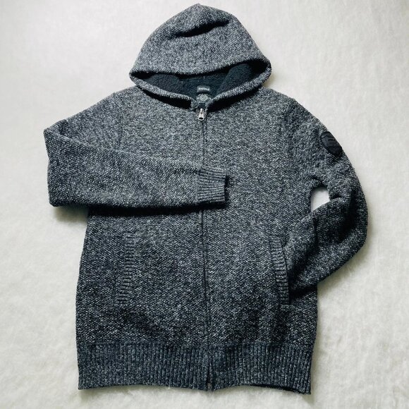 Buffalo David Bitton Weesamo Mens Dark Gray Long Sleeve Full Zip Hoodie Size L - Picture 1 of 9